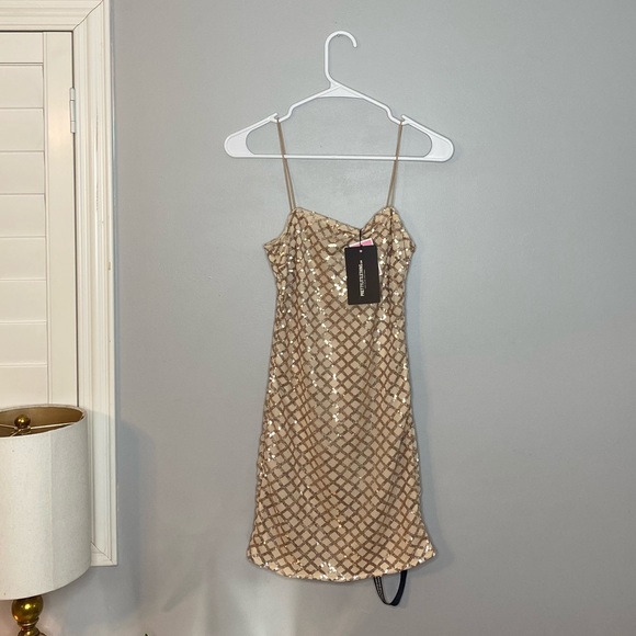 pretty little thing rose gold sequin dress Rose Gold Life Of The Party Dress - XS Ellae Lisque - Perfect for Date Nights & Events main image 0